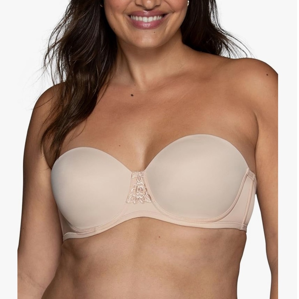 Vanity Fair Strapless Bra in Cream